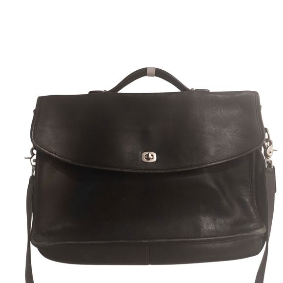 Vintage Coach Briefcase Bag Lexington Full Grain Leather 5265 Hangtag Crossbody - Picture 1 of 7